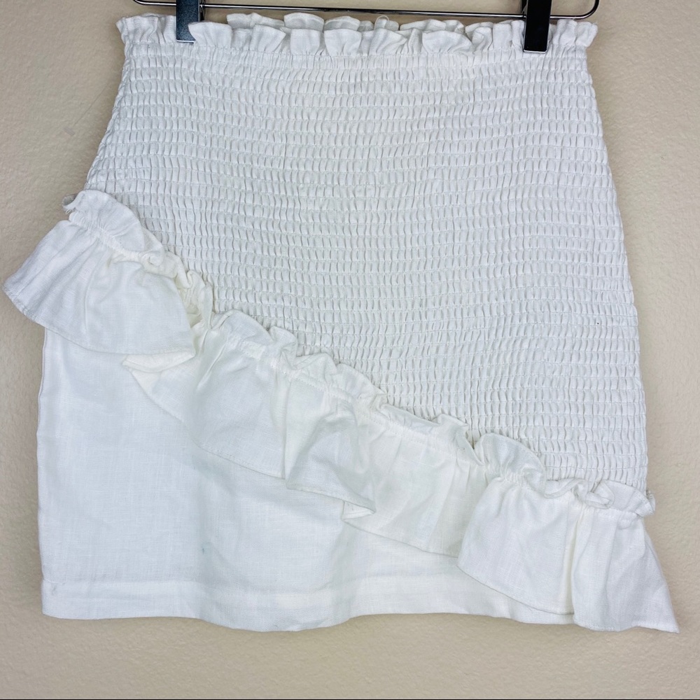 Grey Lab Skirt White Ruffle Mini Women’s
Linen S - Picture 7 of 7